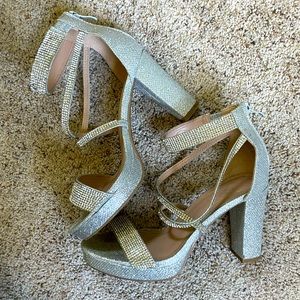 Silver women’s heels